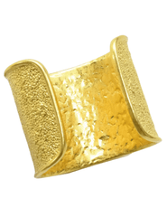 PRE-ORDER-Fleur de Camélia Keyla Abstract Cuff – Gold & White