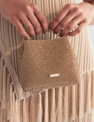 Cult Gaia - PRE-ORDER-Cult Gaia Solene Mini Rhinestone Bag in Sand Dollar - Buy Online