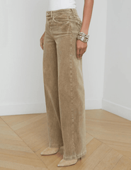 L'Agence Scottie Corduroy High Rise Wide Leg Jean