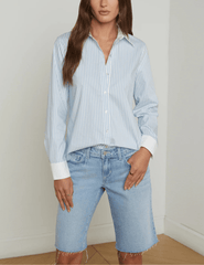L'Agence Ellery Long Sleeve Button Blouse