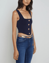 L'Agence Saga Square Neck Bustier Top