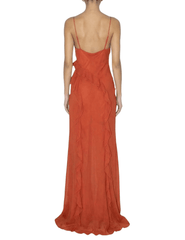 Ronny Kobo Milena Maxi Dress in Burnt Orange