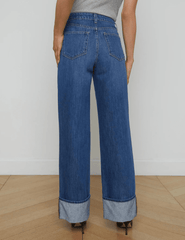 L'Agence Miley High Rise Wide Leg Cuff Jean