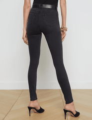 L'Agence - L'AGENCE Marguerite High Rise Skinny Jeans in Dark Graphite - Buy Online