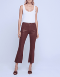 L'Agence Kendra High Rise Cropped Coated Jean