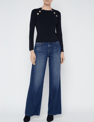 L'Agence Gretchen Long Sleeve Button Pullover