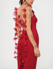 PRE-ORDER-Cult Gaia Nymeria Cowl Satin Gown in Merlot
