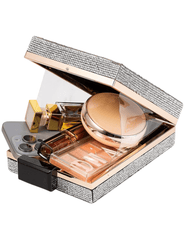 PRE-ORDER-Fleur de Camélia Rhinestone Audrey Parfum Crossbody in Silver