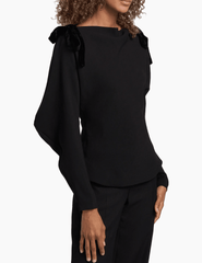 Simkhai Marlee Shoulder Tie Blouse