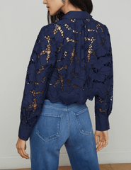 PRE-ORDER-L'Agence Seychelle Lace Cropped Blouse