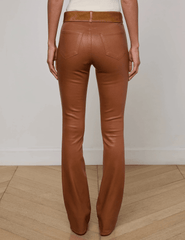 L'Agence - L'AGENCE Selma High Rise Baby Boot-Cut Coated Jeans In Cognac Coated - Buy Online