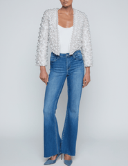 PRE-ORDER-L'AGENCE Belle Pearl Cropped Oversized Jacket