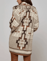 L'Agence - L'AGENCE Jair Jacquard Fringe Cardigan - Buy Online