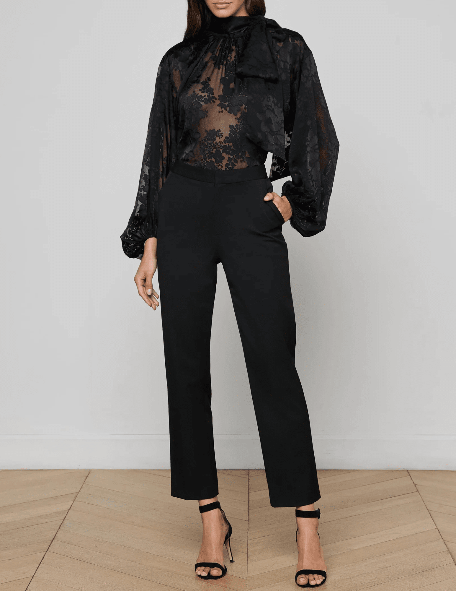 L'Agence - PRE-ORDER-L'AGENCE Rhett Oversized Blouse in Black - Buy Online