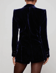 PRE-ORDER-L'AGENCE Sheila Velvet Longline Blazer