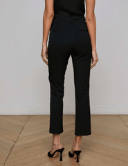 L'AGENCE Ketra Cropped Bootcut Trouser in Black