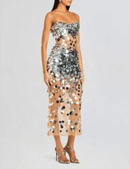 Retrofête Mischa Sequin Midi Dress