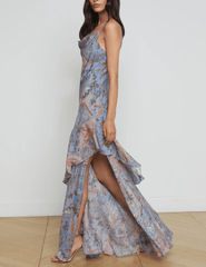 PRE-ORDER-L'Agence Viola Cowl Neck Gown