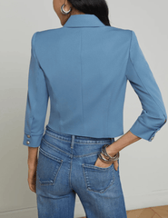 L'Agence Kumi Cropped Fitted Jacket