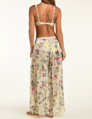 L'Agence - PRE-ORDER-L'Agence Sharon Cover-Up Pant In Pale Yellow Garden Butterflies - Buy Online