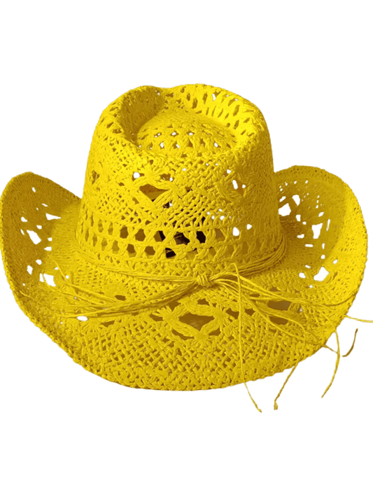 St. Barths La Robe - St. Barths La Robe Libby Straw Western Hat in Yellow - Buy Online