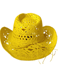 St. Barths La Robe - St. Barths La Robe Libby Straw Western Hat in Yellow - Buy Online