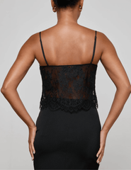 PRE-ORDER-L'AGENCE Caylee Lace Cami in Black
