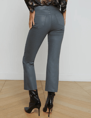 L'Agence Kendra High Rise Cropped Coated Jean