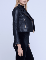 L'Agence Onna Cropped Biker Jacket