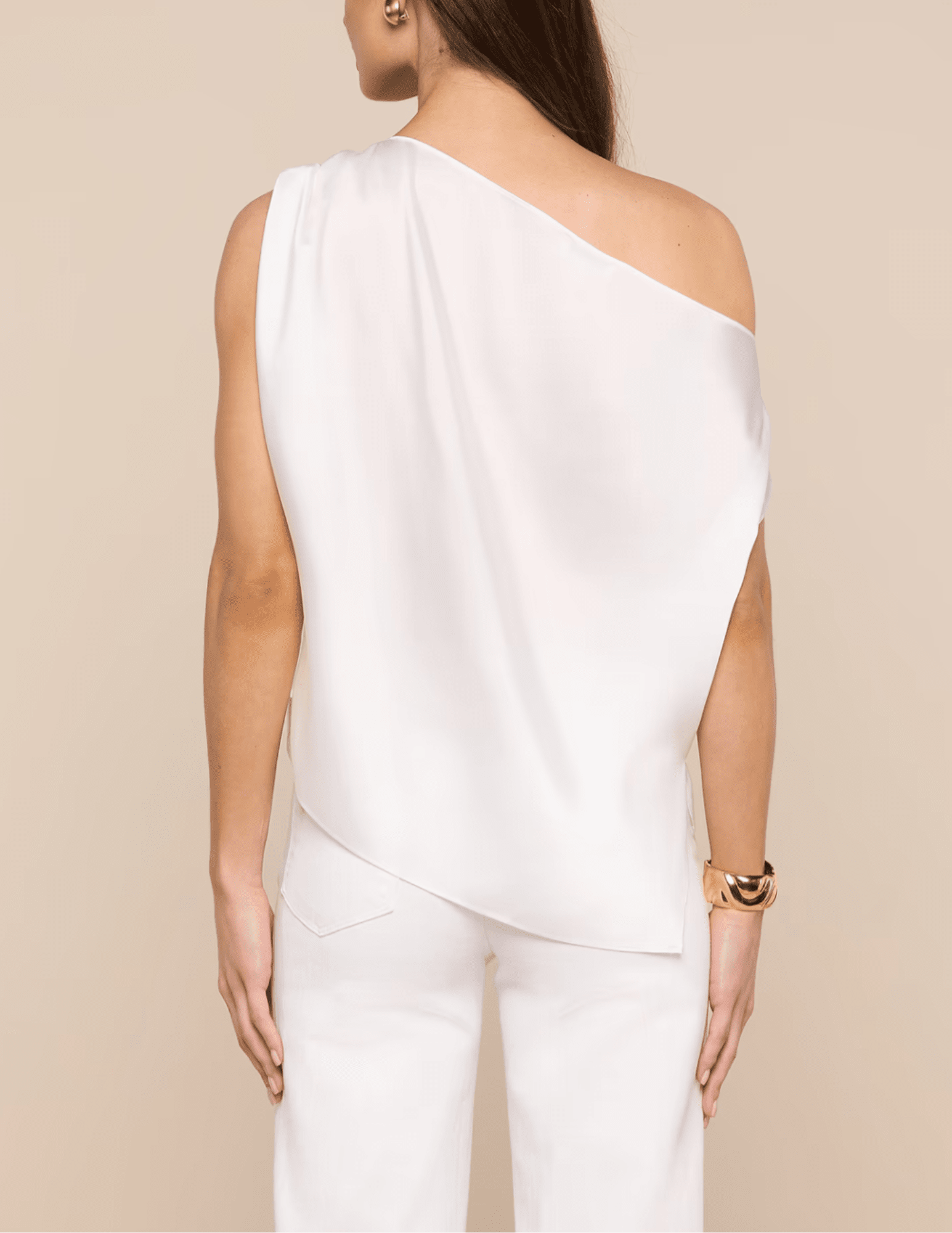 L'Agence - PRE-ORDER-L'AGENCE Driselle Scarf Top in Ivory - Buy Online