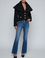 PRE-ORDER-L'AGENCE Pippa High Collar Blazer in Black