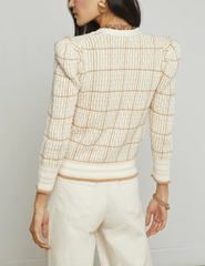 L'Agence Jenni Waffle Stitch Cardigan