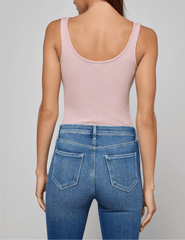L'Agence - L'AGENCE Nica Scoop Neck Bodysuit in Pale Rose - Buy Online