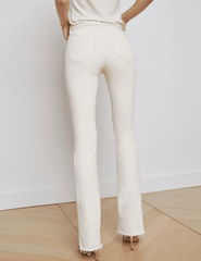 L'Agence Ruth High Rise Straight Jean in Vintage White