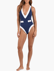 L'Agence Lisa Plunge One Piece Swimsuit