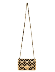 Fleur de Camélia Metal Geometric Cage Crossbody