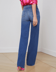 L'AGENCE Scottie High Rise Wide Leg Jeans in Hasting