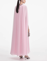 PRE-ORDER-Self-Portrait Chiffon Cape Midi Dress