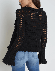 L'Agence Solaris Crochet Cardigan