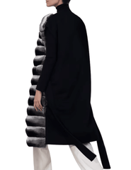 PRE-ORDER-Steven Dann Missy Rex Fur Duster Vest in Black and Grey