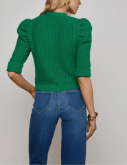 L'AGENCE Delilah Cropped Textured Cardigan
