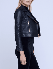 CORE-L'Agence Onna Cropped Biker Jacket