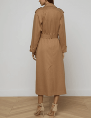 L'AGENCE Brinley Oversized Trench Coat in Dark Macchiato