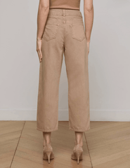 L’AGENCE Liora High Rise Cropped Jean in Dark Cappuccino