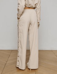 L'Agence Valkyrie Wide Leg Snap Pants