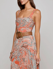 L'Agence Rasha Shirred Mesh Tank