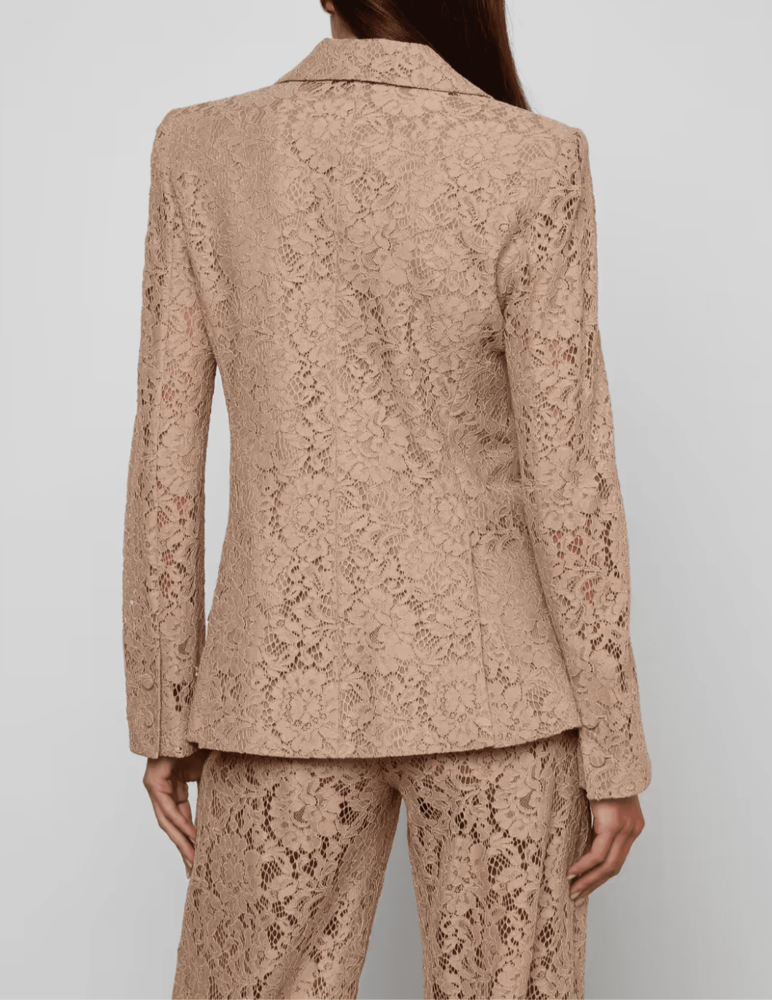 L'Agence - PRE-ORDER-L'AGENCE Chamberlain Lace Blazer in Cappuccino - Buy Online