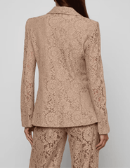 L'Agence - PRE-ORDER-L'AGENCE Chamberlain Lace Blazer in Cappuccino - Buy Online