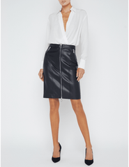 L'Agence Ambrose Zipper Pencil Skirt