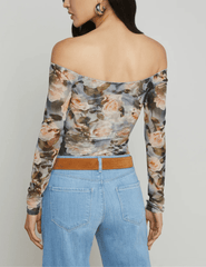 L'Agence Peonie Off Shoulder Bodysuit